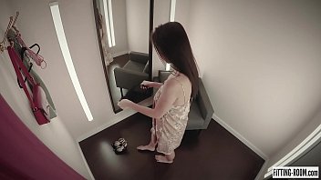 Paula Shy being caught on a CCTV cam while masturbating in a fitting room